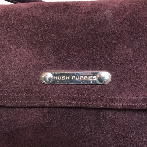 Hush Puppies Small Suede Crossbody Purse Chocolate Brown - Picture 2 of 7